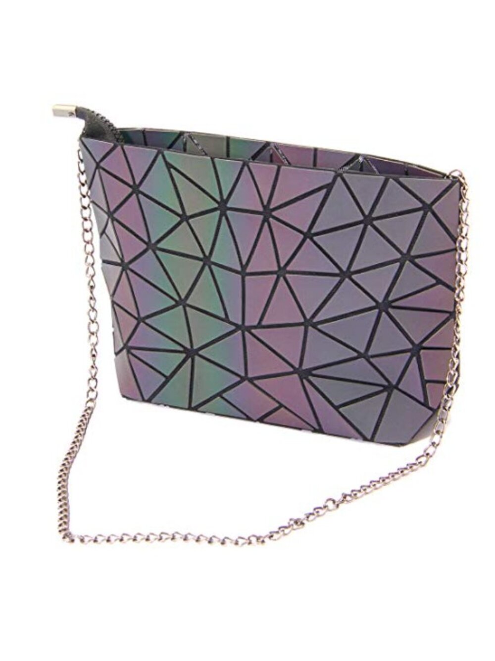 Holographic Laser Envelope Clutch Handbag Shoulder Bag Purse PU
